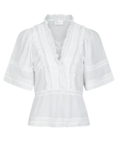 Neo Noir - Evienne S Voile Bluse - White